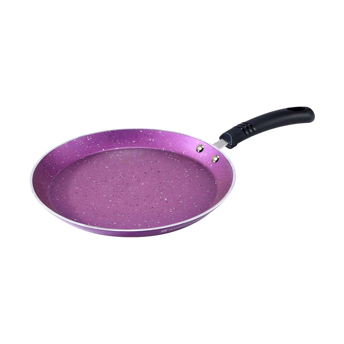 Ruby Set Purple 24 cm, Non- Stick, Meta Tuff, Wok, Fry Pan, Dosa Tawa, Pure grade Aluminum