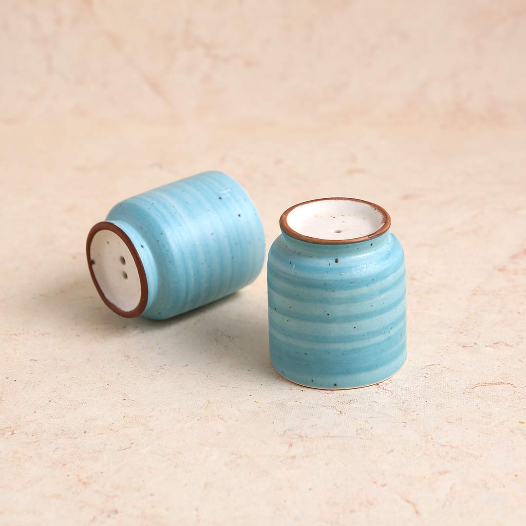 Teramo Stoneware Salt & Pepper Set - Blue