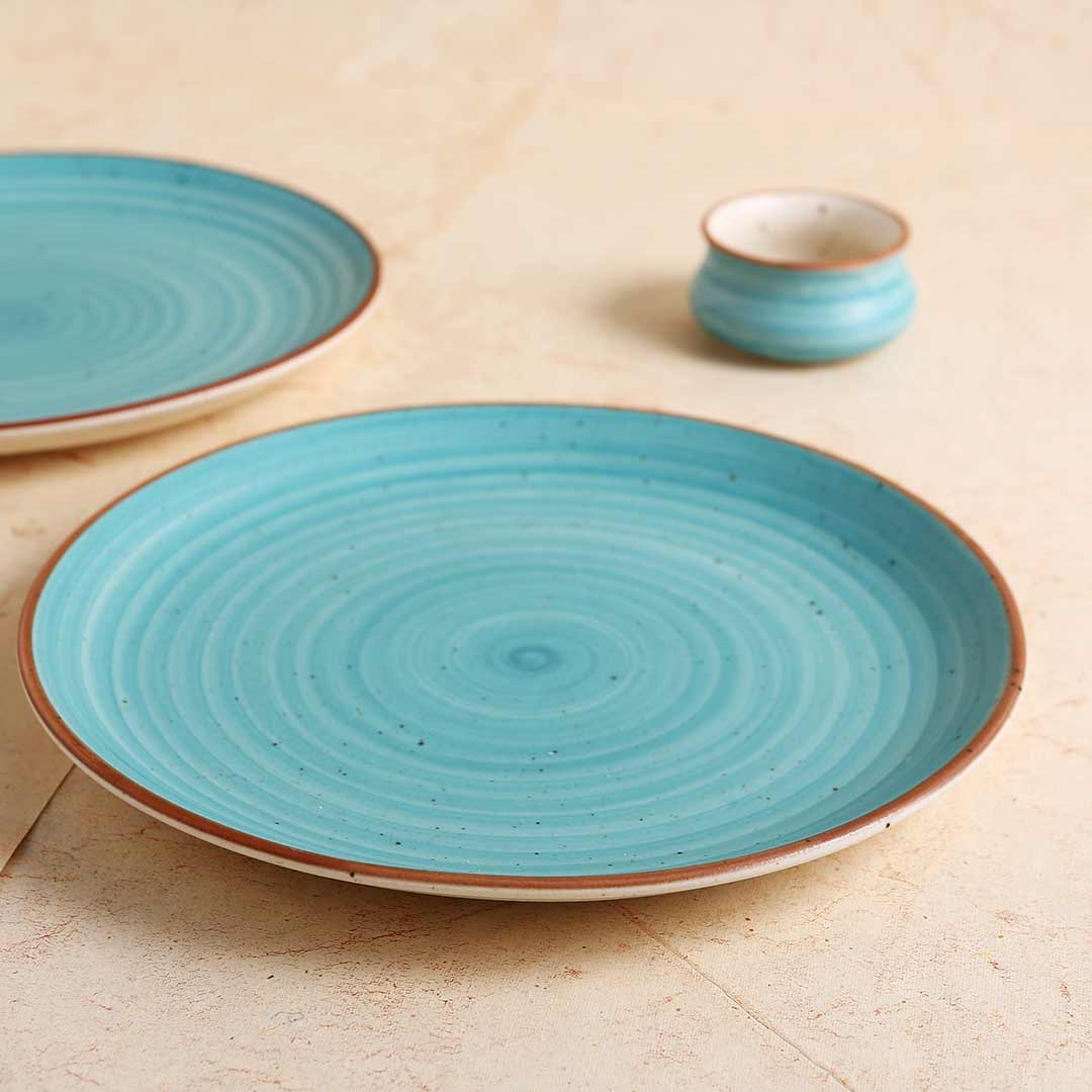 Teramo Stoneware 10" Dinner Plate - Blue (Set of 2)