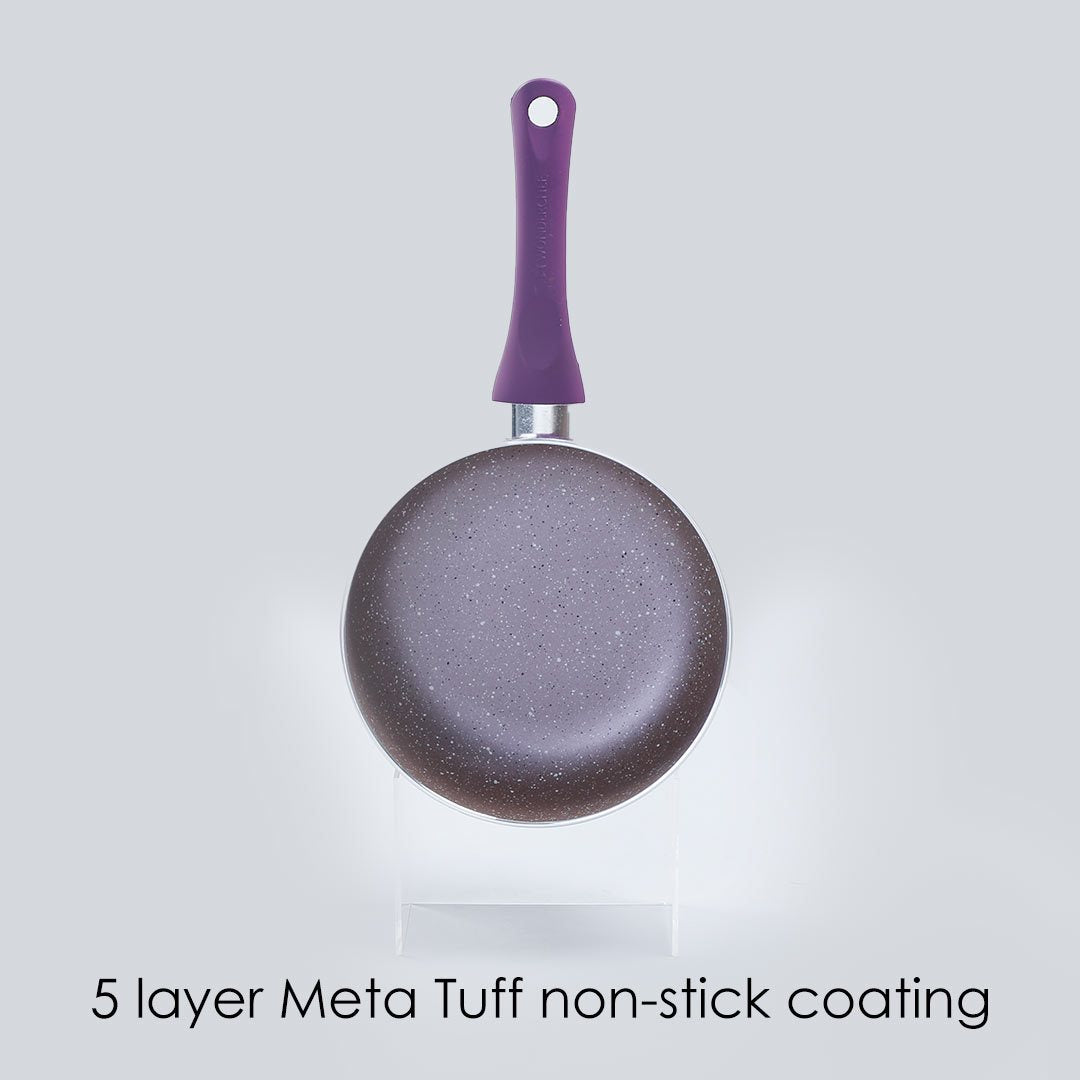 Nutri-Blend Mixer Grinder 2 Jar (Champagne) And Royal Velvet Aluminium Nonstick Sauce Pan (Purple)