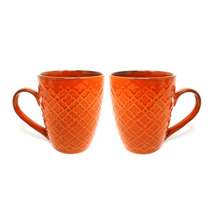 Earth Store Orange Mug  (Set of 2)