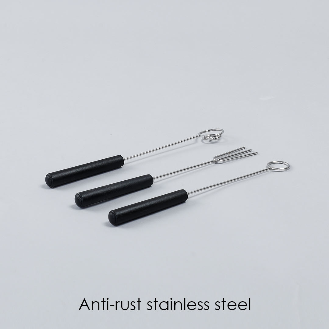 Ambrosia Stainless Steel Dipping Forks Set - 3Pc