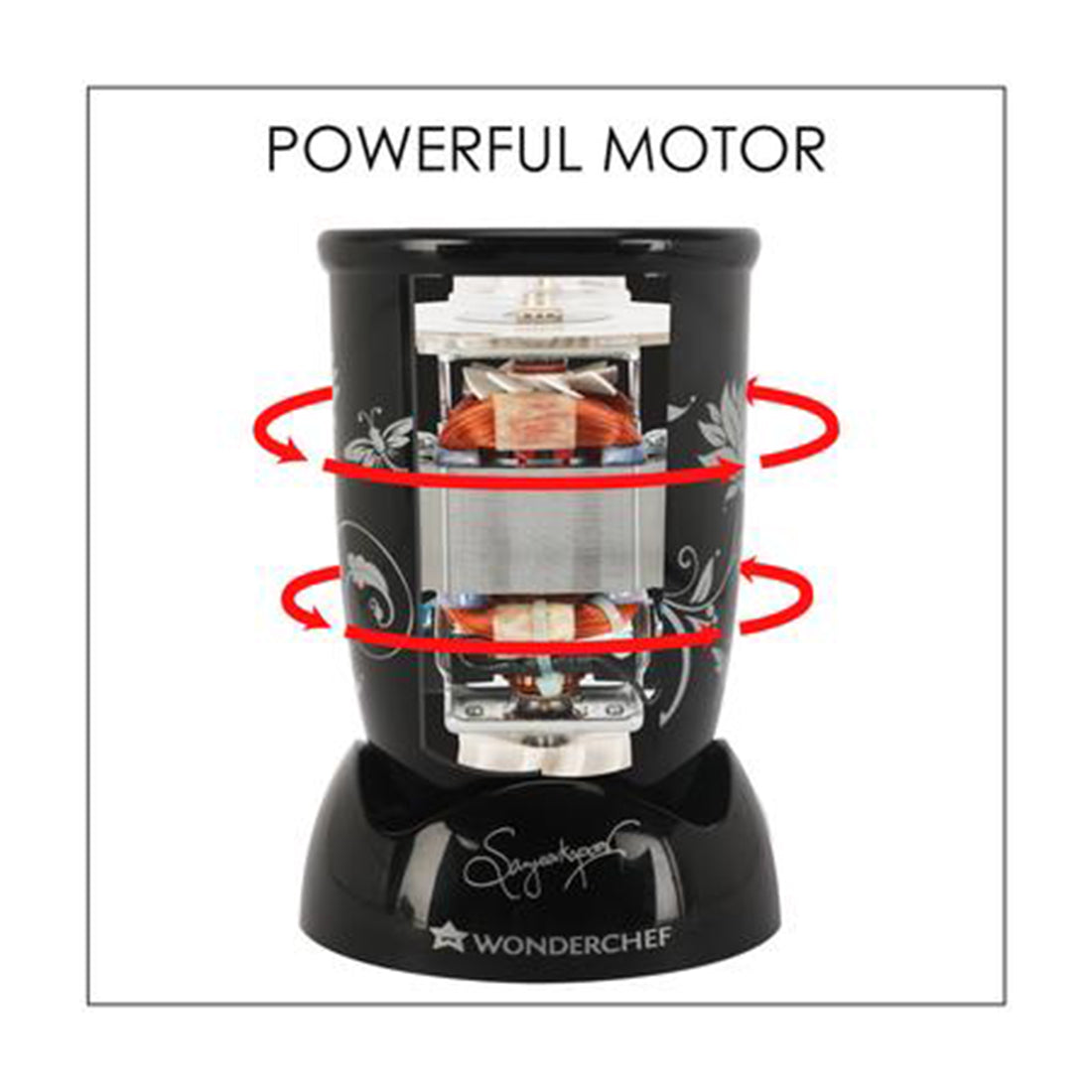 Nutri-blend 110V Mixer Grinder, Blender with 3 Unbreakable Jars in Black, SS Blades, High-speed motor, E-Recipe Book By Chef Sanjeev Kapoor