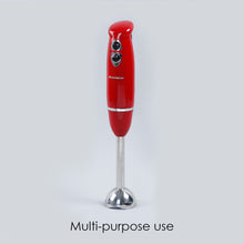 गैलरी व्यूवर में इमेज लोड करें, Hand Blender Crimson Edge, Thin Body, Low Noise Operation, Sharp Stainless Steel Blades, Detachable Shaft, 2 Years Warranty, 400W, Red