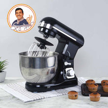 गैलरी व्यूवर में इमेज लोड करें, Die-cast Metal Stand Mixer &amp; Beater, 3 Attachments, 6 Speed Setting, 5L Bowl, 1000W – Black