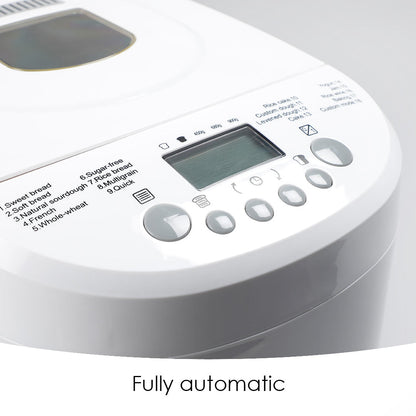 Regalia Plus Atta Kneader & Bread Maker, Fully Automatic, 18 Pre-programmed Functions,  Adjustable Crust Control, 2 Years Warranty, 600W - White