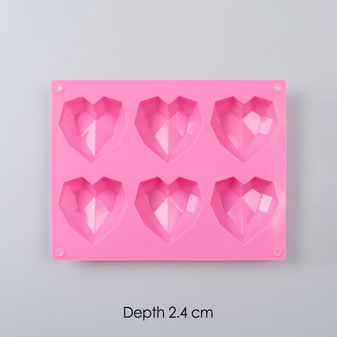 Ambrosia 3D Heart Mould - Pink