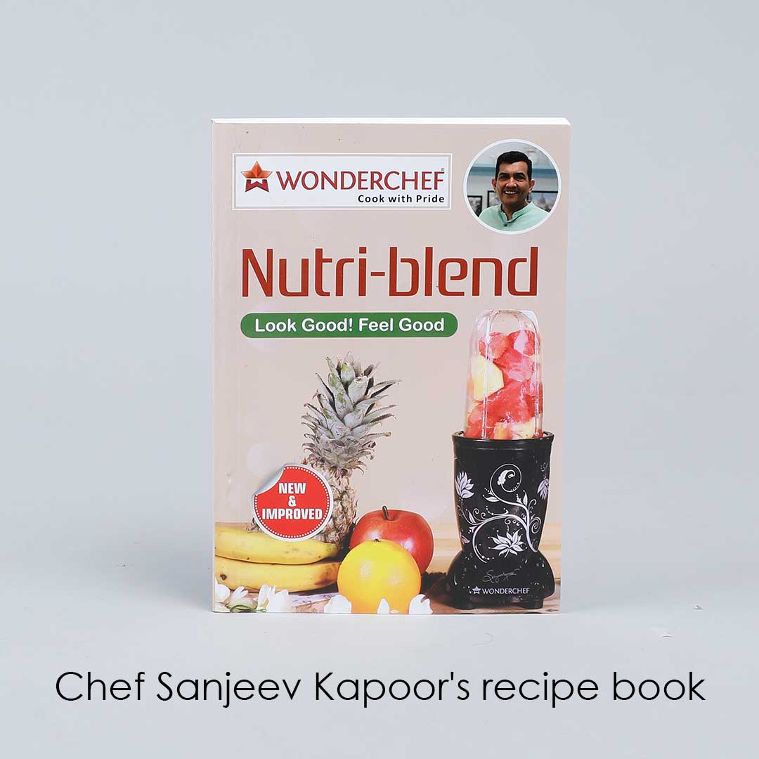 Nutri-blend, 400W, 22000 RPM Mixer-Grinder, Blender, SS Blades, 2 unbreakable Jars, 2 Years warranty, Champagne, includes Exclusive Recipe book by Chef Sanjeev Kapoor