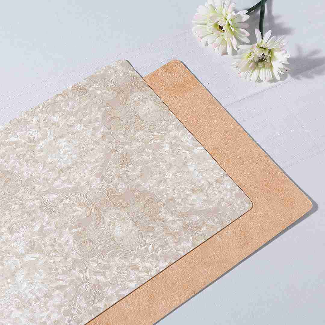 Valentina Reversible Damask & Textured Placemat Set of 6