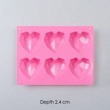 Load image into Gallery viewer, Ambrosia Silicone 3D Heart Shaped Mould - Pink