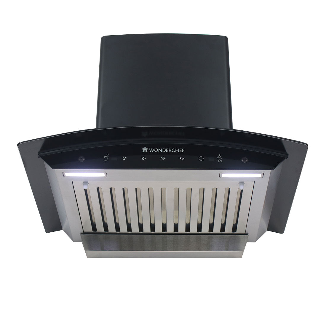 Ultima Curve 60cm Wall Mounted Chimney, Suction 1200 m3/h, Auto-Clean Function, Baffle Filter