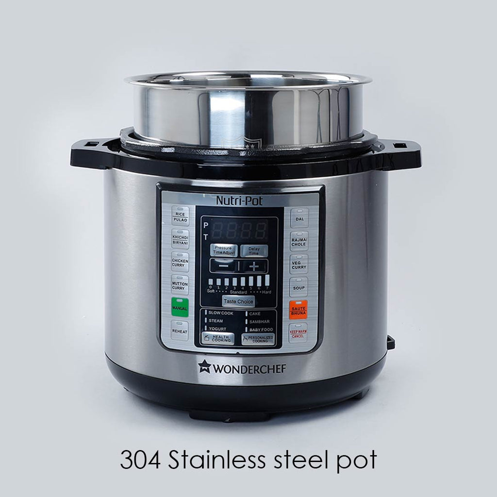 Nutri-Pot Electric Pressure Cooker with 304 Stainless Steel pot, 6L