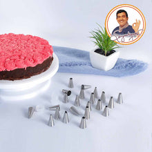 गैलरी व्यूवर में इमेज लोड करें, Ambrosia Stainless Steel Cake Decorator Nozzle- 24Pc