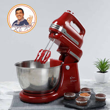 गैलरी व्यूवर में इमेज लोड करें, Stand Mixer, Beater And Dough Kneader Crimson Edge, 3 Attachments, 5 Speed Setting, 4.5L Bowl, 2 Years Warranty, 300W – Red