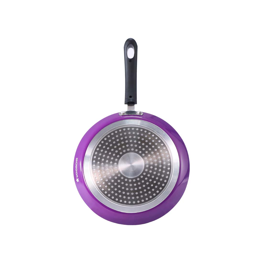 Ruby Set Purple 24 cm, Non- Stick, Meta Tuff, Wok, Fry Pan, Dosa Tawa, Pure grade Aluminum