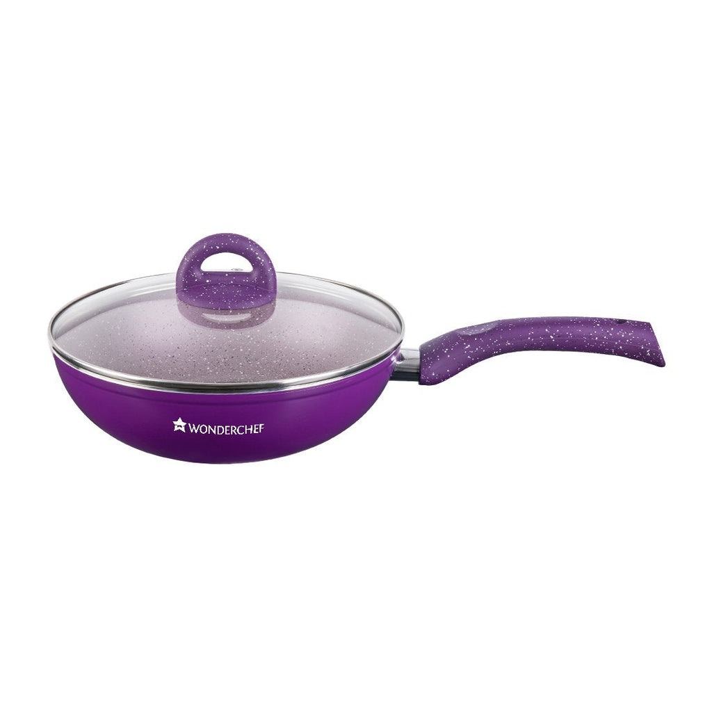 Nutri-Blend Complete Kitchen Machine (Champagne) and Granite Aluminium Nonstick Cookware Set (Purple)