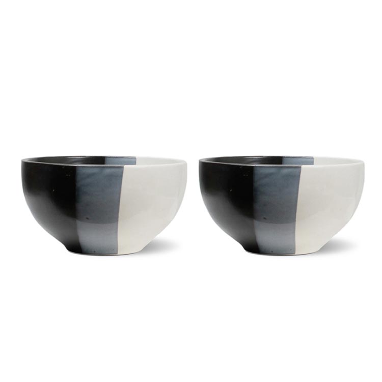 Earth Store Charcoal Dual Tone Bowls  (Set of 2)