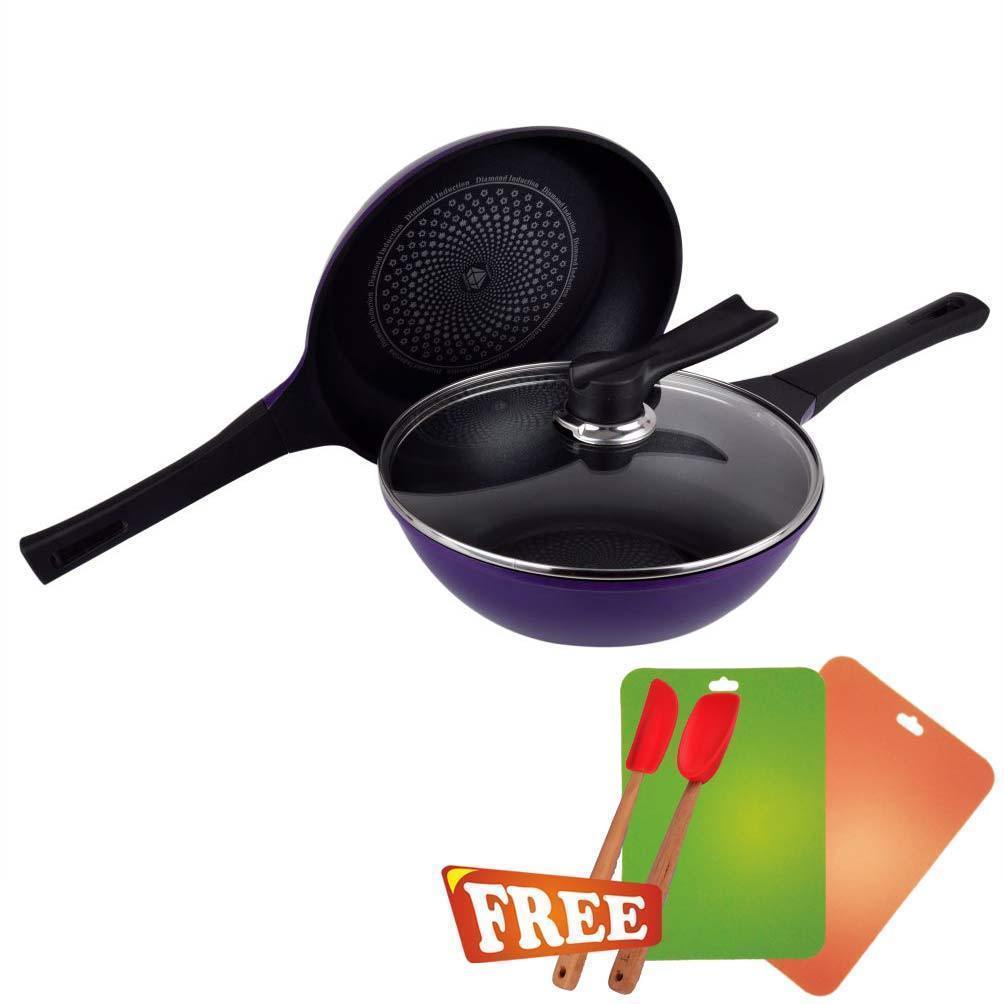 Wonderchef Diamond Pan Set (Induction Base) With Freebies Worth Rs 1500/- - wcf-canada