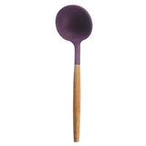 Silicone Ladle with Wooden Handle, Purple