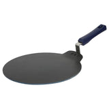 Reva Flat Non-stick Dosa Tawa, Rivetted Handle, Pure Grade Aluminium- 33cm, 4mm, 2 Years Warranty, Black