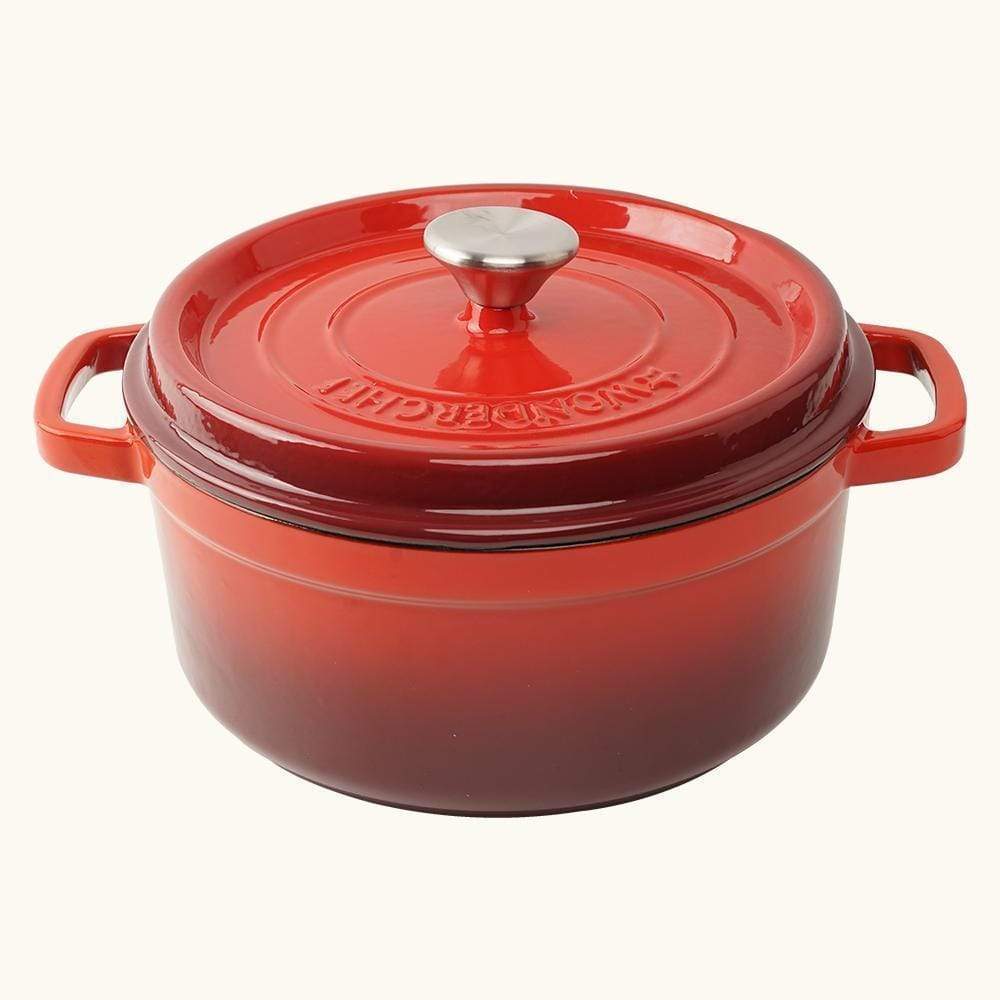 wonderchef-ferro-cast-iron-casserole-with-lid-24cm-red