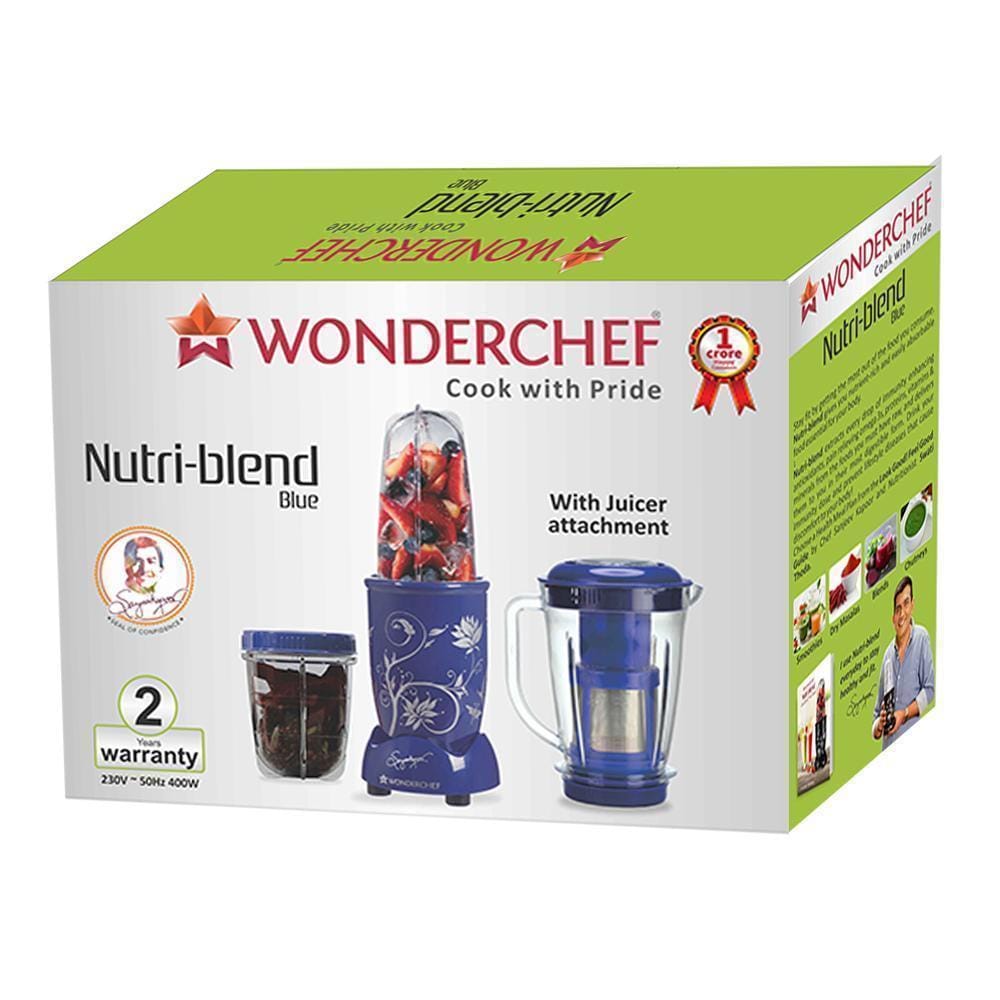 Wonderchef Nutri-Blend With Juicer Attachment (Blue)-Appliances