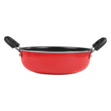 Little Samson Stainless Steel Non-stick Kadhai, 16cm,0.7L, 1mm, Red