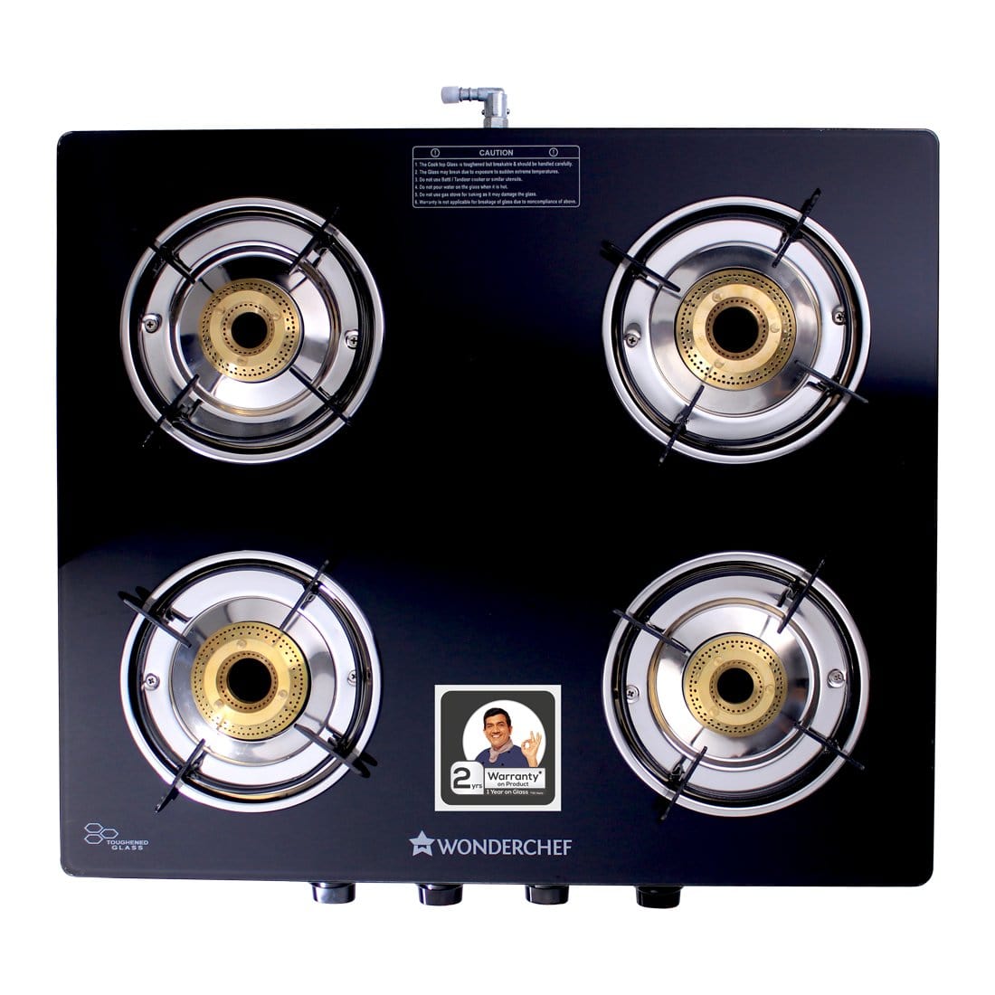 Wonderchef Ultima 4 Burner Glass Gas Stove - Wonderchef