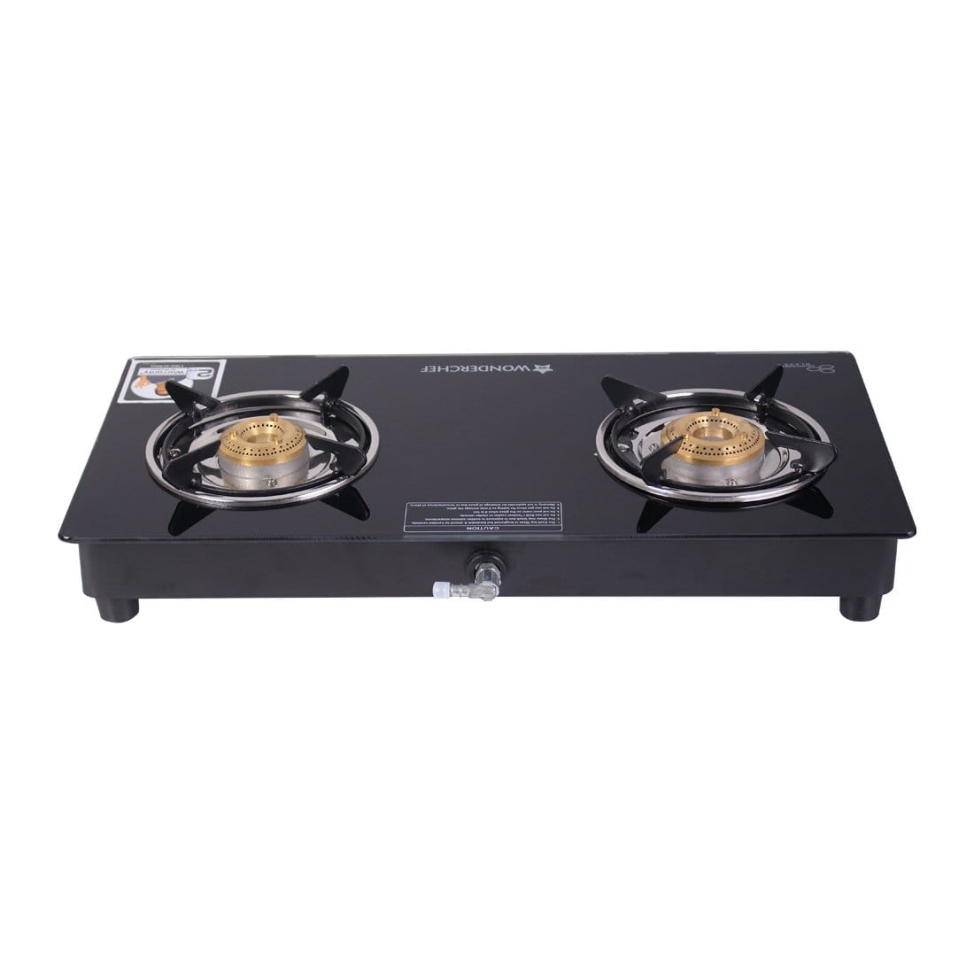 Wonderchef Ruby Black 2 Burner Glass Cooktop - Wonderchef