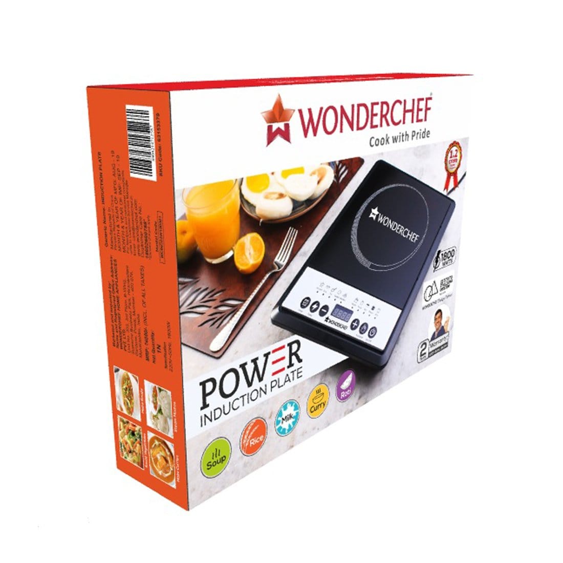 Wonderchef Power Induction Plate 1800W - Wonderchef