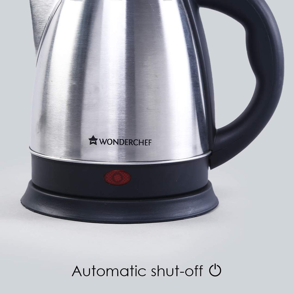 Crescent Electric Kettle, Stainless Steel Interior, Ergonomic Handle, Safety Locking Lid- 1.2L, 1350W, 2 Years Warranty