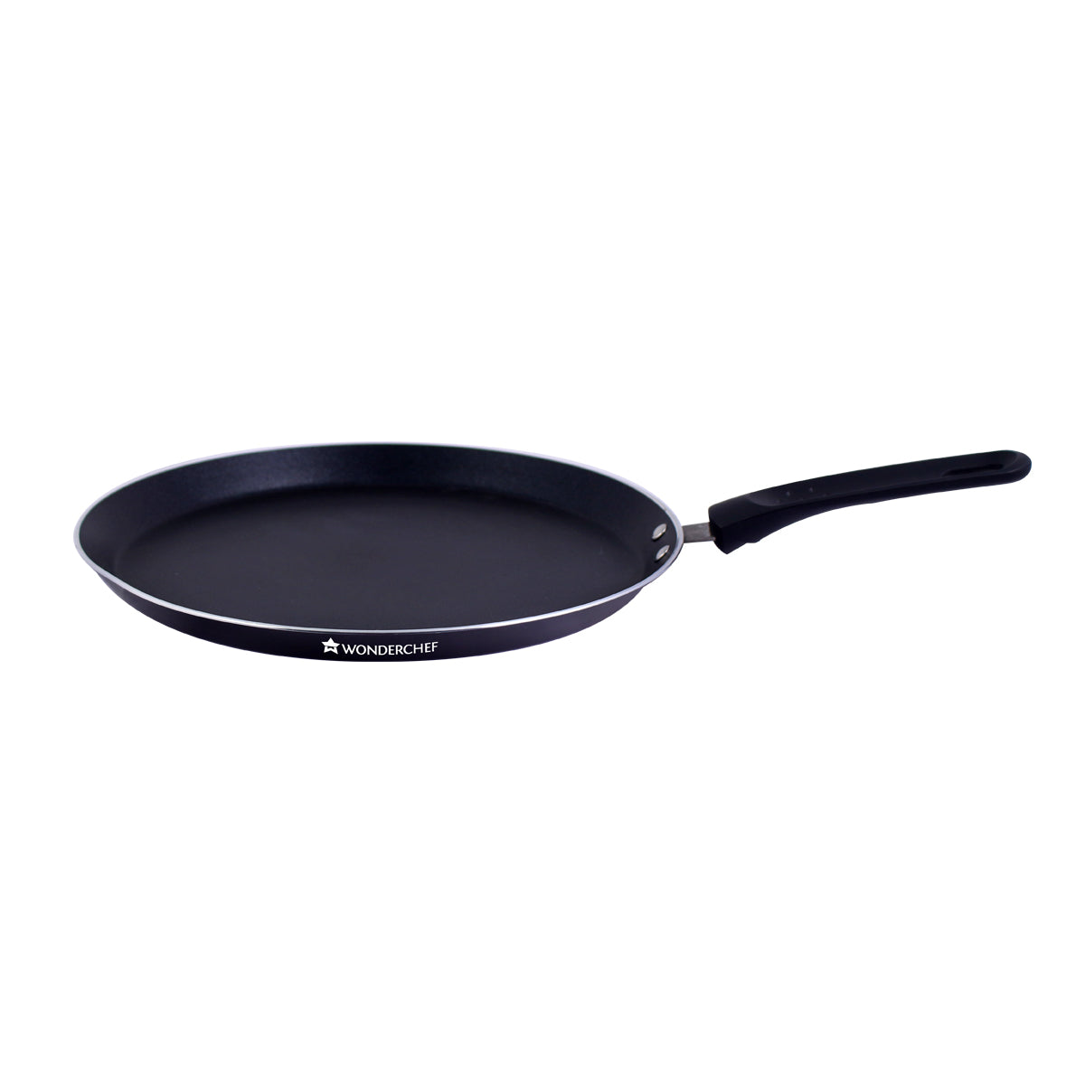 Ultra Non-stick Dosa Tawa, Soft Touch Handle, Pure Grade Aluminium, 28cm, 2.7mm, 2 Years Warranty, Black