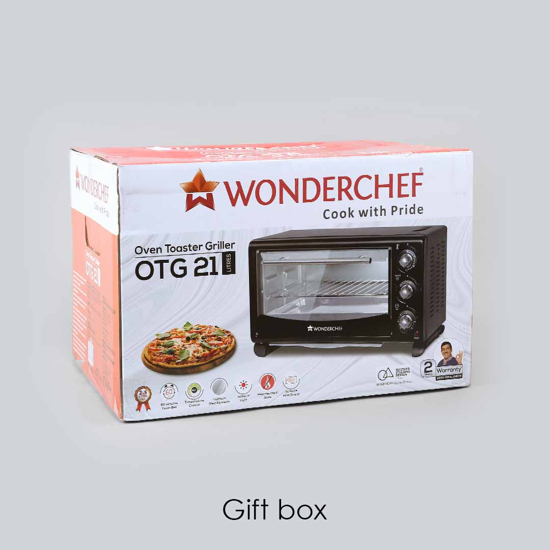 Oven Toaster Griller (OTG) 21 Litres, Auto Power-Off with Bell, Heat Resistant Glass Window, 2 Years Warranty- 1380W