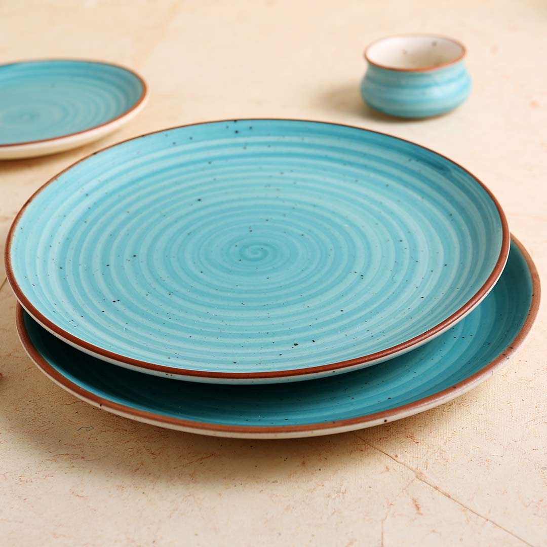 Teramo Stoneware 10" Dinner Plate - Blue (Set of 2)