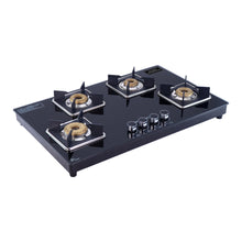 Load image into Gallery viewer, Octavia Auto 4 Burner, Ergonomic knobs, 8 mm thick toughened glass, 2 Years warranty