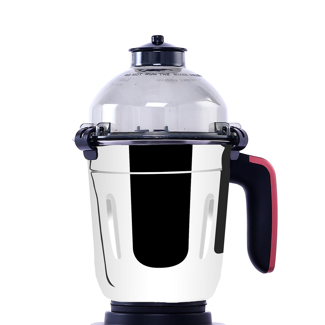 Vietri Mixer Grinder 750W with 3 Thick Steel Jars, Stainless Steel Sharp Blades, Secure Lid, 3 Speed Settings, 5 years Warranty on Motor, Black & Red