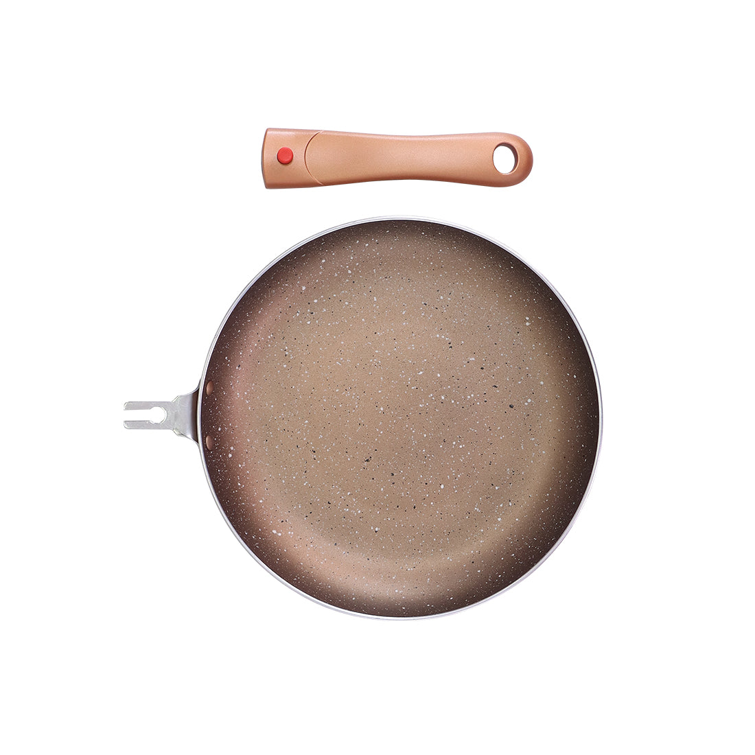 Ruby Plus Cookware Set Bronze 24 cm, Kadhai, Fry Pan, Dosa Tawa, Non-stick set of 3, Induction use, Tempered Glass Lid,