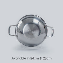 Load image into Gallery viewer, Stanton Stainless Steel Non-stick Kadhai With Lid- 28cm, 3.4L, 2.5mm