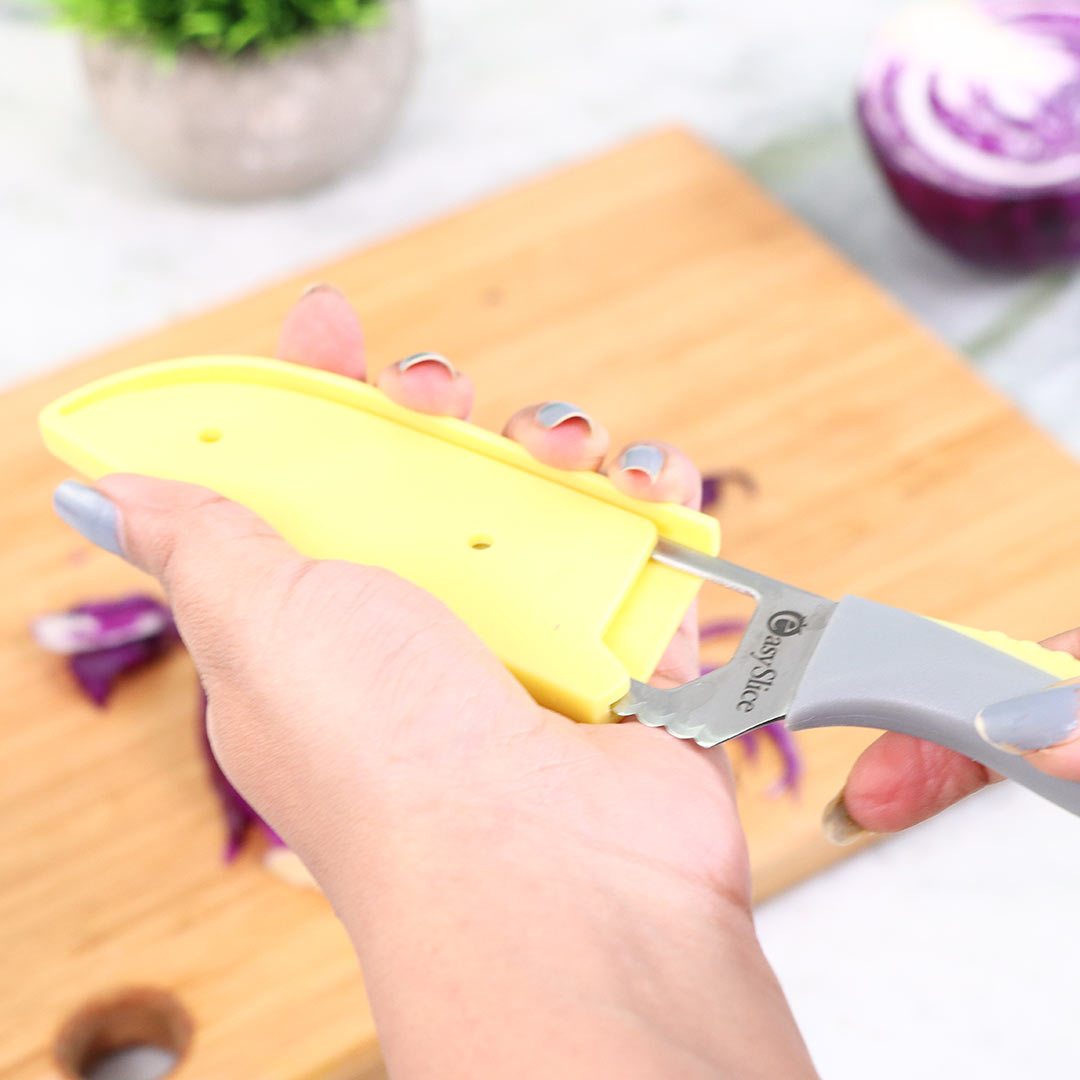 6" Easy Slice Knife (Green) and 4" Easy Slice Knife (Yellow)