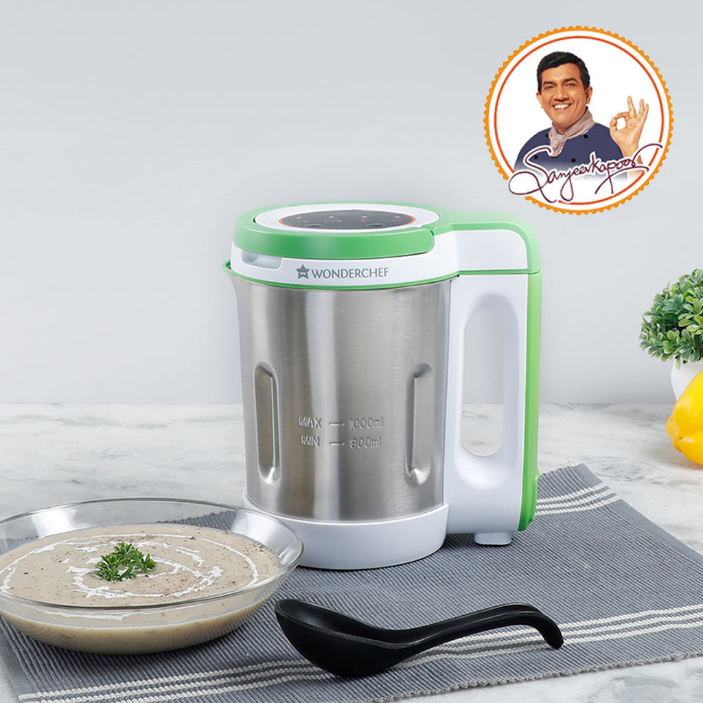 Soup Maker 1L, 800W, Green and Silver, Easy to use,