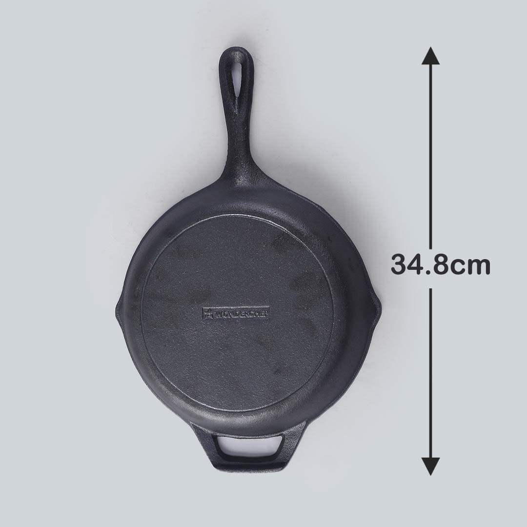 Forza Cast-Iron Fry Pan, Pre-Seasoned Cookware, Induction Friendly, 20cm, 3.8mm