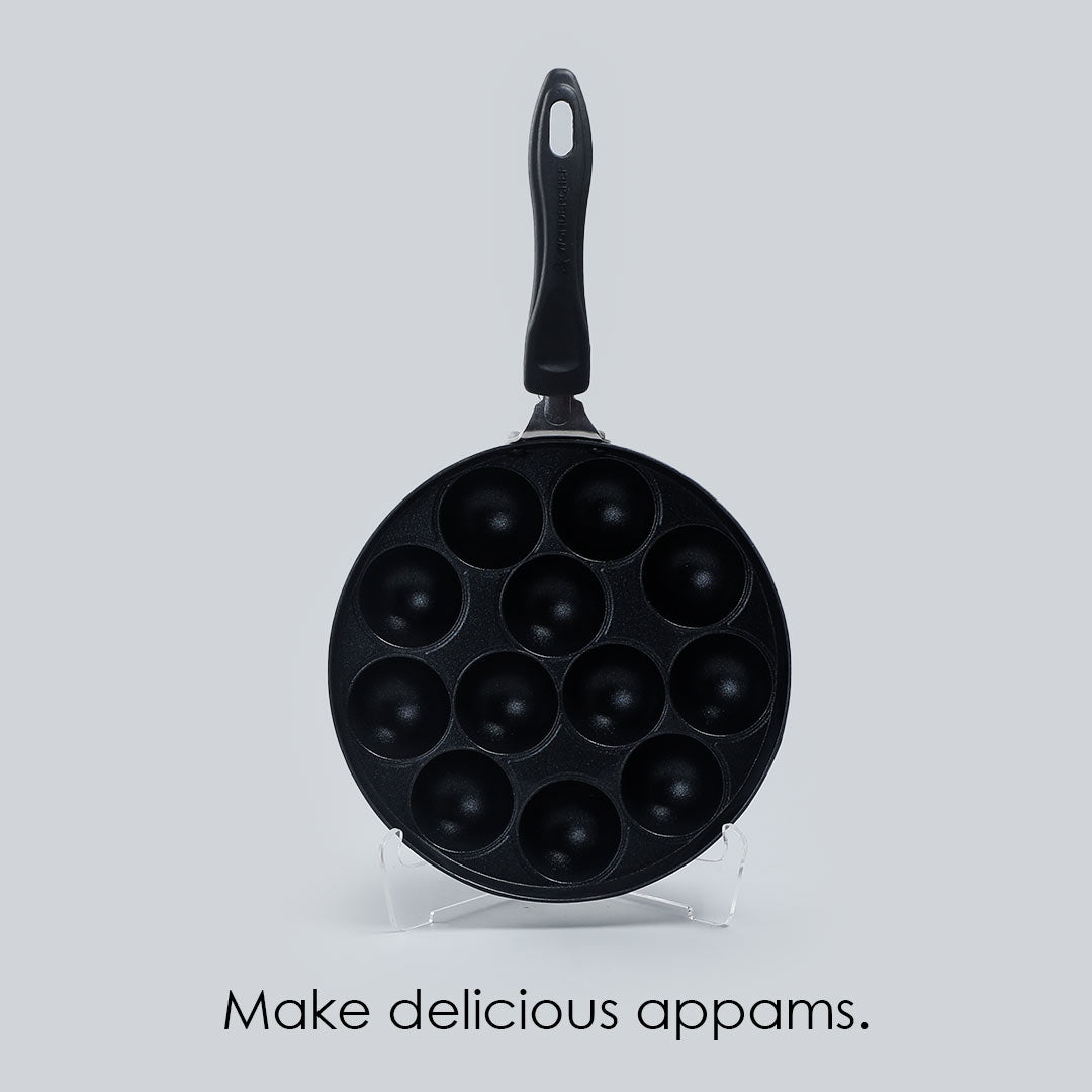 Aluminium Non-stick Appa Kara  20cm, 600ml, Black