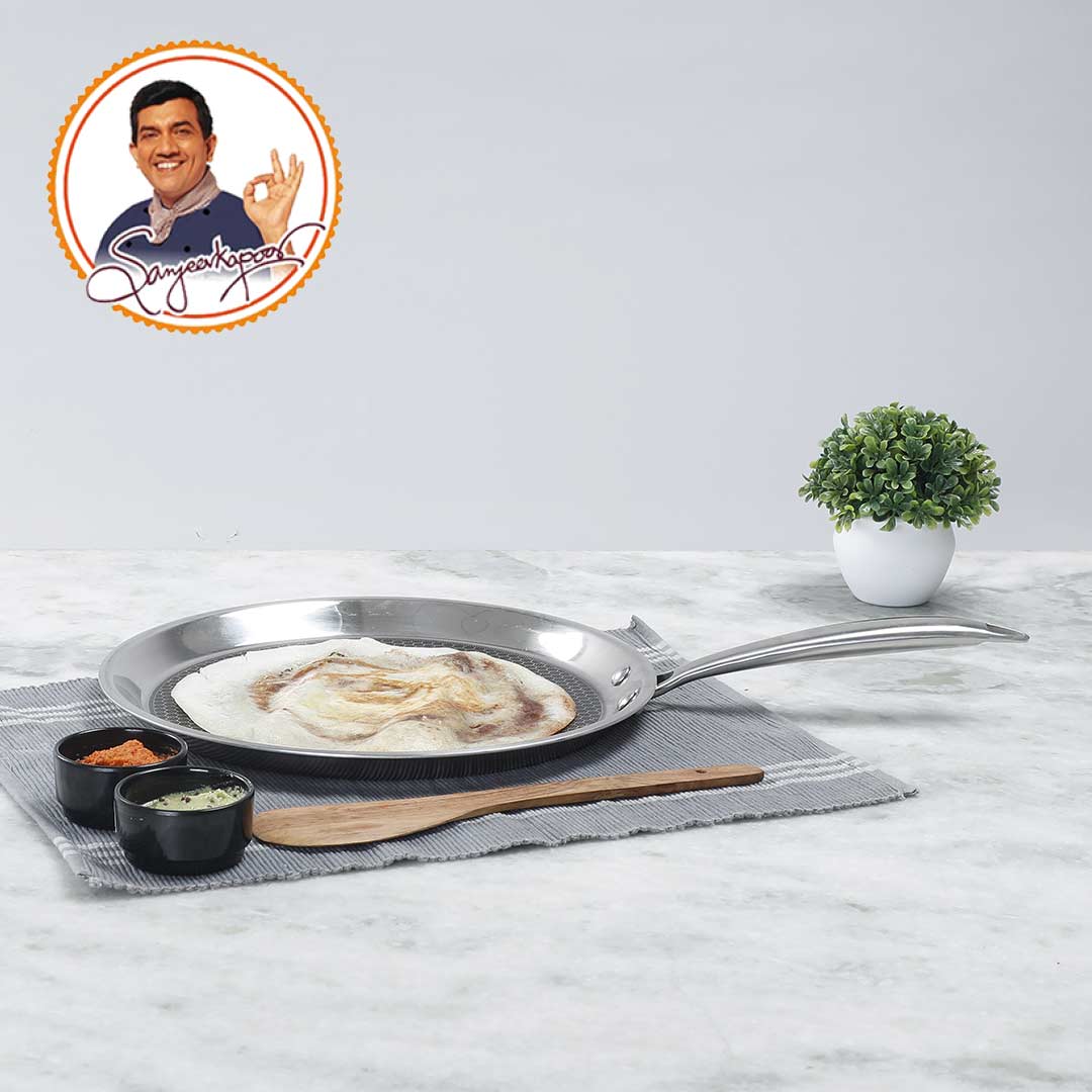 Stanton Stainless Steel Non-stick Dosa Tawa- 30cm, 2.5mm