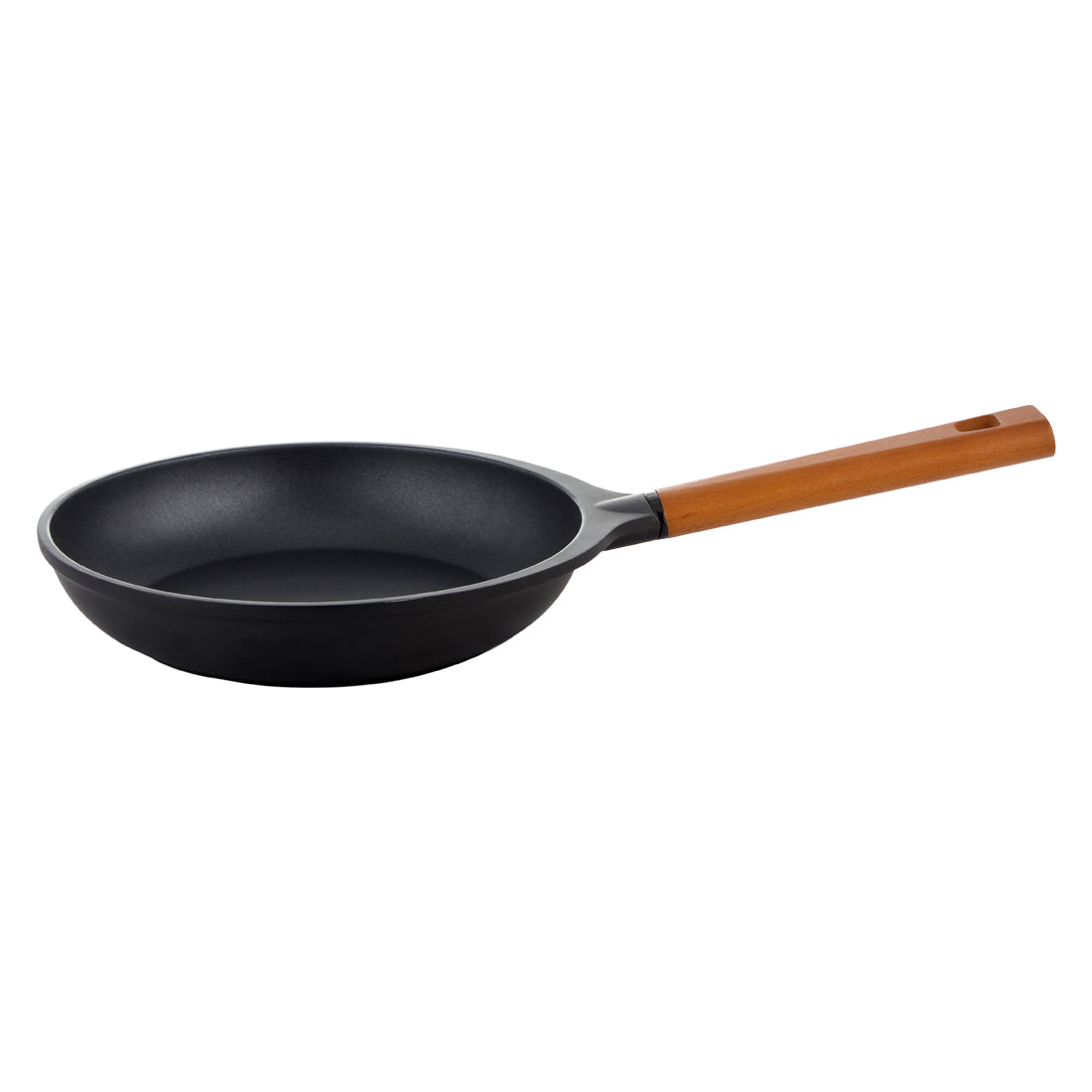 Caesar Non-stick Fry Pan, Induction Bottom, Wooden Handle, Die-cast Aluminium- 26cm, 2.3L, 5mm, 5 Years Warranty, Black