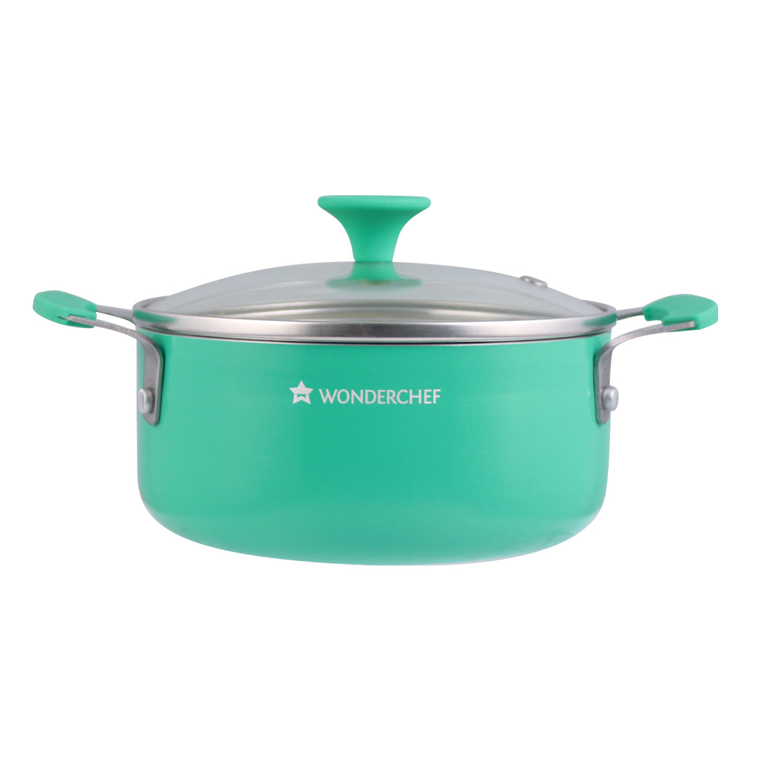 Wonderchef Piccolo Casserole With Glass Lid Green 14Cm - Wonderchef