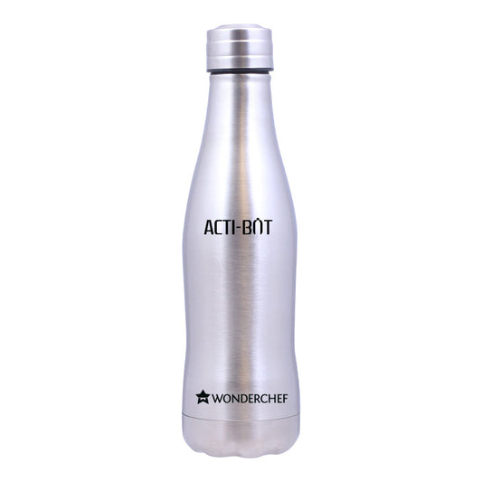 Acti-Bot Stainless Steel Single Wall Water Bottle, 900ml