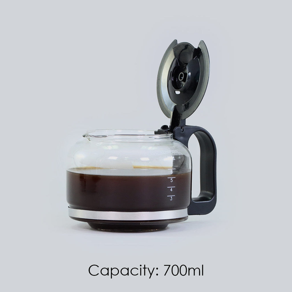 Regalia Brew Coffee Maker, Makes 7 Cups Coffee, Removable Filter, with Keep Warm Plate, 2 Years Warranty, 700ml, 550W - Black