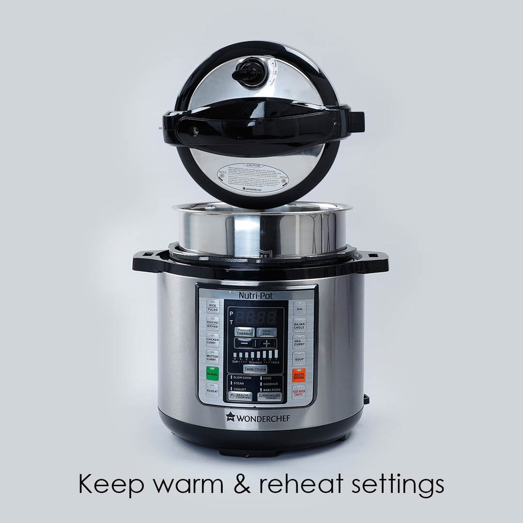 Nutri-Pot Electric Pressure Cooker with 304 Stainless Steel pot, 6L