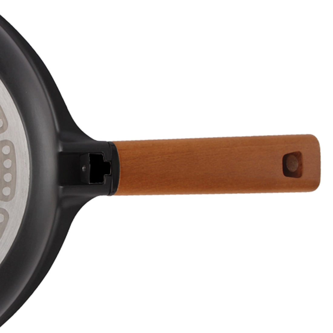 Caesar Non-stick Fry Pan, Induction Bottom, Wooden Handle, Die-cast Aluminium- 26cm, 2.3L, 5mm, 5 Years Warranty, Black