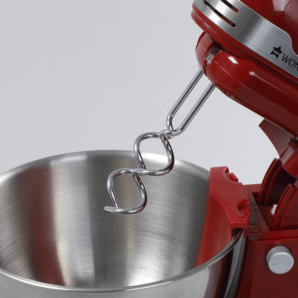 Stand Mixer, Beater And Dough Kneader Crimson Edge, 3 Attachments, 5 Speed Setting, 4.5L Bowl, 2 Years Warranty, 300W – Red